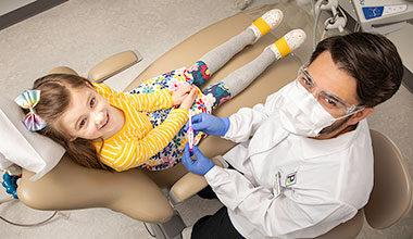 Child in dental chair