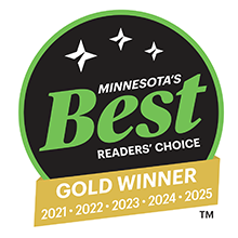 2025 Minnesota's Best Dentist Gold Winner badge